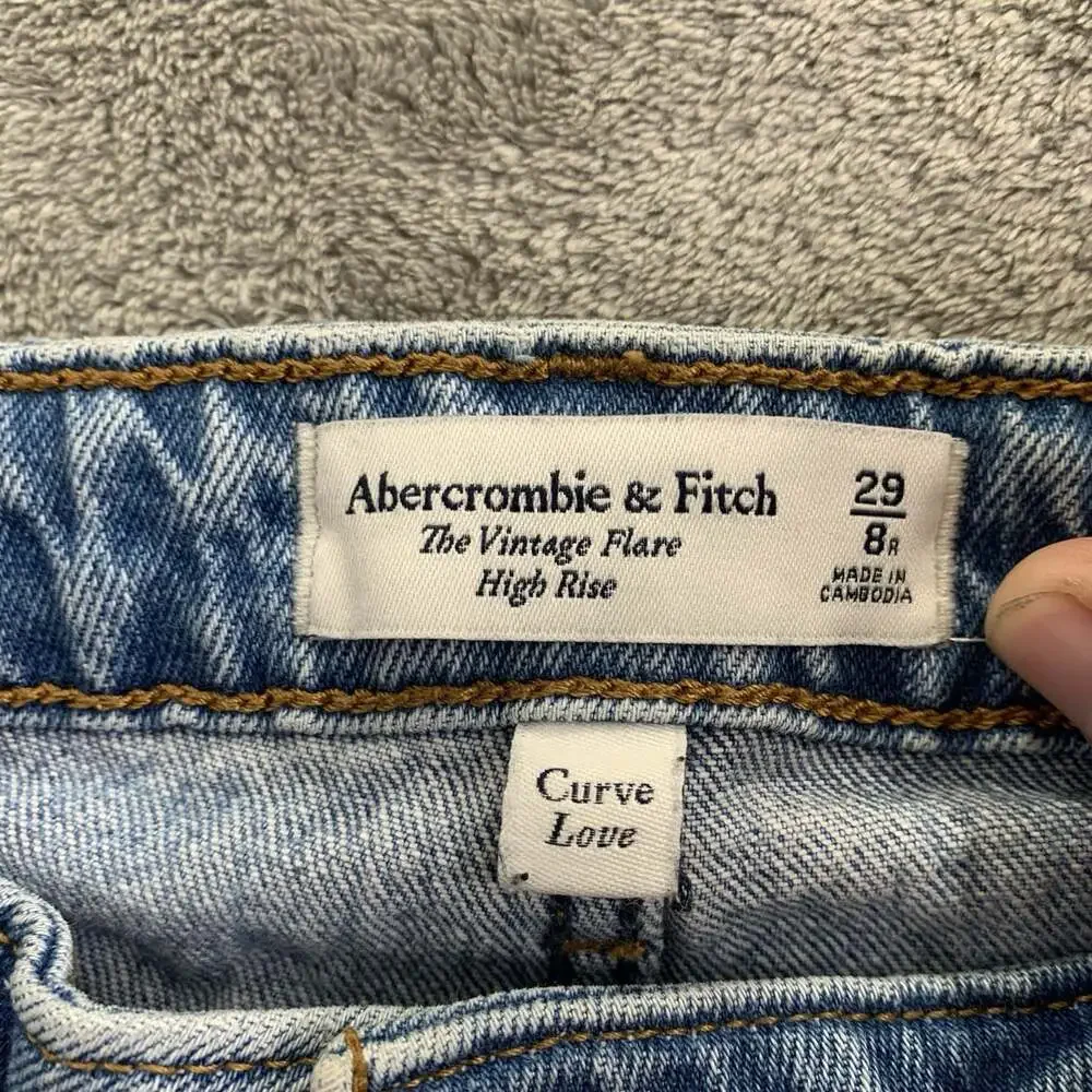 Abercrombie & Fitch The Vintage Flare High Rise Jeans 29/8R Curve Love Boho Y2K